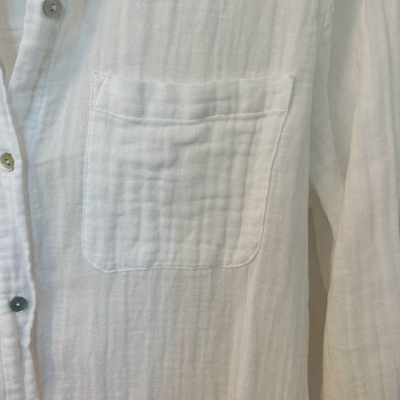 Rails Ellis Dip-dye Button-down Shirt In White Blush - Picture 9 of 12